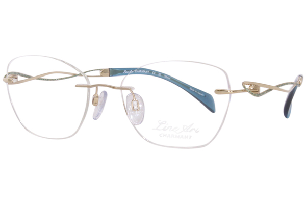  Line Art XL2166 Eyeglasses Women's Rimless Cat Eye 