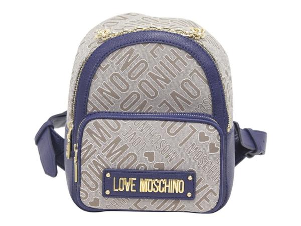  Love Moschino Women's Logo Print Backpack Bag 