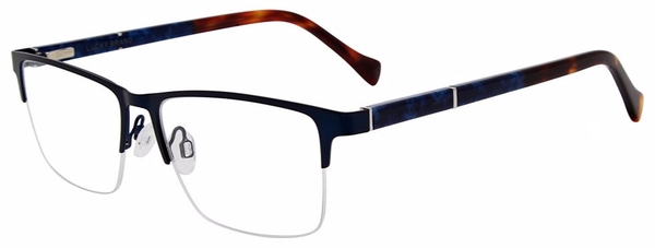 Lucky Brand VLBD320 Eyeglasses Semi Rim Rectangle Shape