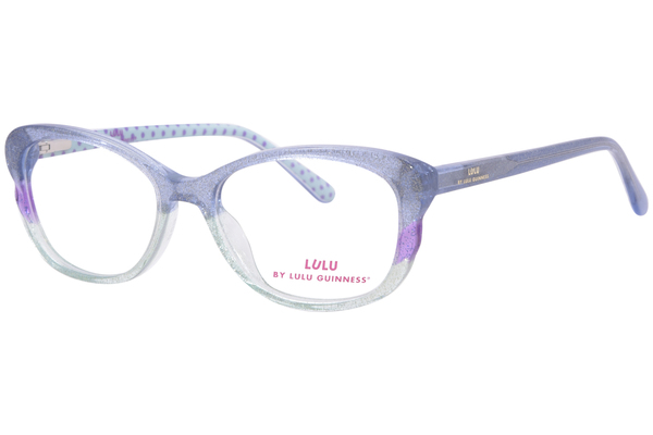  Lulu By Lulu Guinness LK049 Eyeglasses Youth Kids Girl's Full Rim Oval Shape 