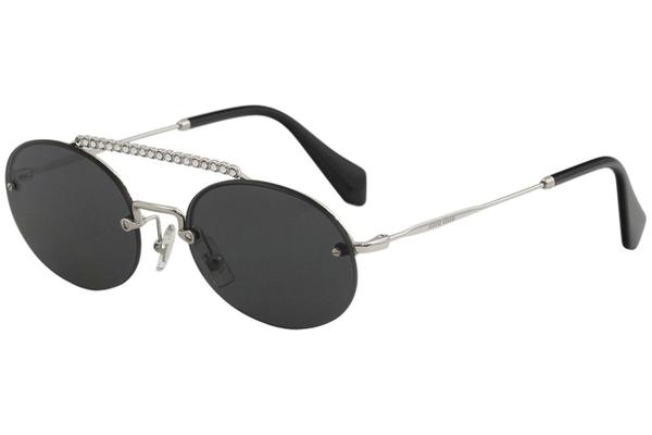  Miu Miu Women's SMU60T SMU/60T Fashion Oval Sunglasses 