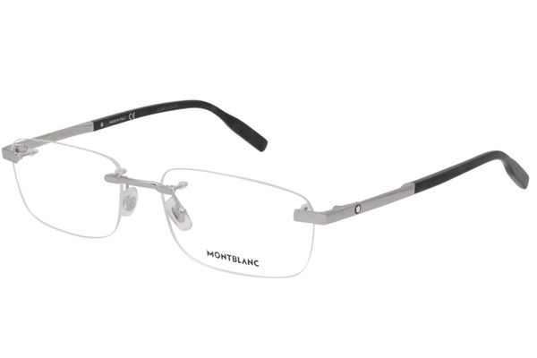  Mont Blanc MB0023O Eyeglasses Men's Rimless Rectangular Optical Frame 