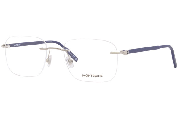  Mont Blanc MB0222O Eyeglasses Men's Rimless Rectangle Shape 