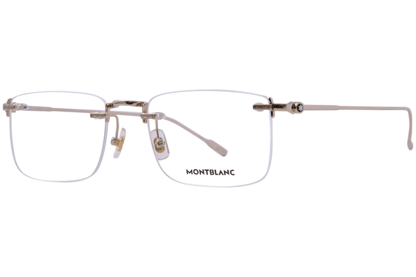 Mont Blanc MB0241O Eyeglasses Men's Rimless Rectangle Shape