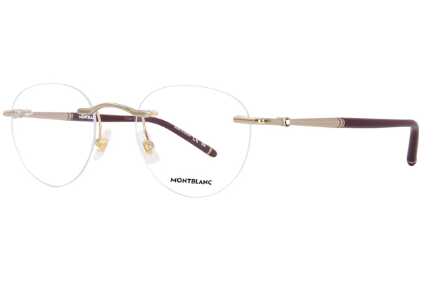  Mont Blanc MB0244O Eyeglasses Men's Rimless Oval Shape 