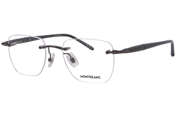  Mont Blanc MB0346O Eyeglasses Men's Rimless Rectangle Shape 