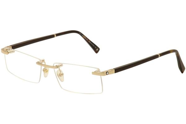  Mont Blanc Men's Eyeglasses MB0390 MB/0390 Rimless Optical Frame 