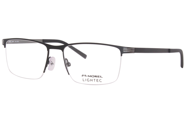  Morel Lightec 30304L Eyeglasses Men's Semi Rim Rectangle Shape 