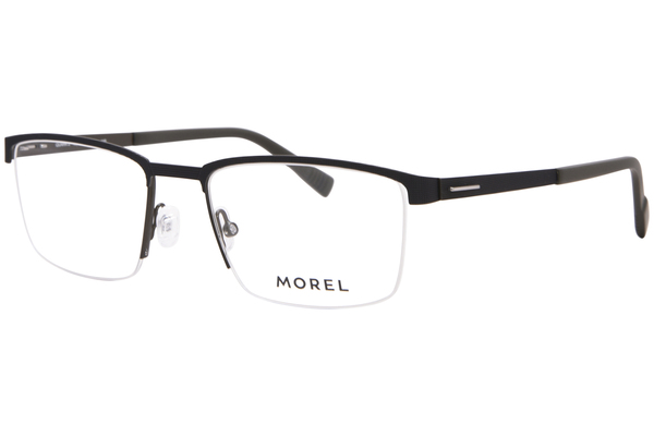  Morel Quark-2 Eyeglasses Men's Semi Rim Rectangle Shape 