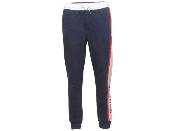  Nautica Men's Reissue-Colorblock-Logo Jogger Fleece Sweatpants 