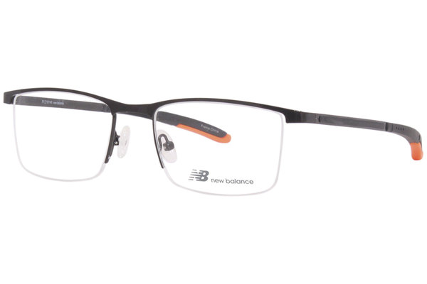  New Balance NBE13657 Eyeglasses Men's Semi Rim Rectangle Shape 