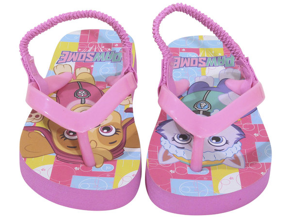  Nickelodeon Toddler/Little Girl's Paw Patrol Flip Flop Sandals Heel Strap 