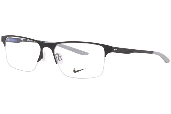  Nike 8045 Eyeglasses Men's Semi Rim Rectangle Shape 