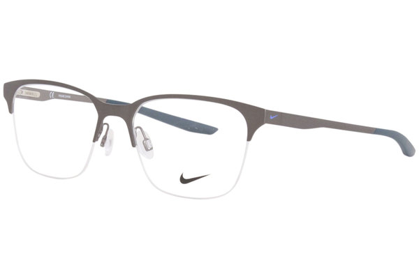  Nike 8049 Eyeglasses Men's Semi Rim Square Optical Frame 