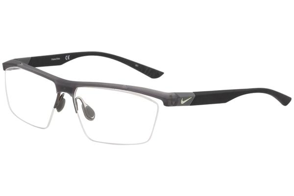  Nike Eyeglasses 7076 Half-Rim Optical Frame 