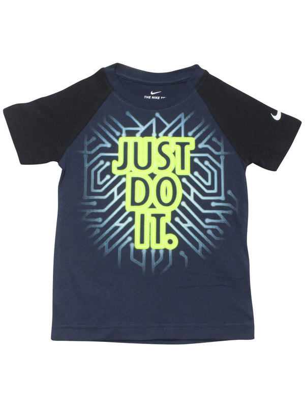 Nike Little Boy's Raglan T-Shirt Glow In The Dark Crew Neck