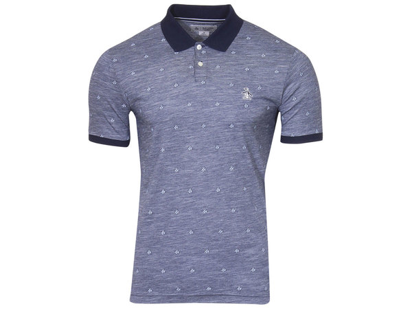  Original Penguin Men's Daisy Print Polo Shirt Short Sleeve 