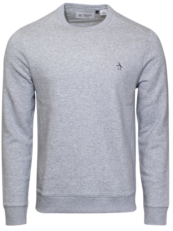 Original Penguin Sticker Pete Fleece Sweatshirt Men's Crew Neck Shirt