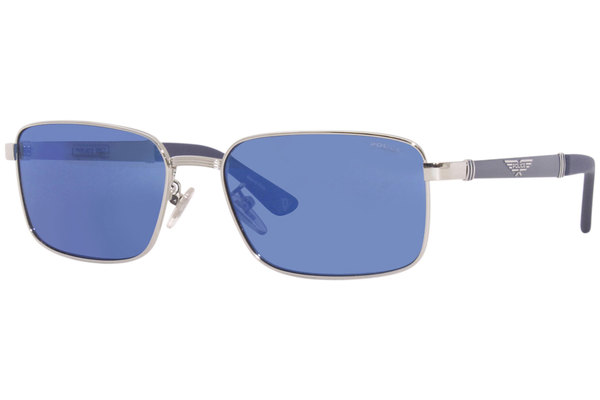 Police Sunglasses Men's Origins-28 SPLA54 E70B Silver/Blue Mirror