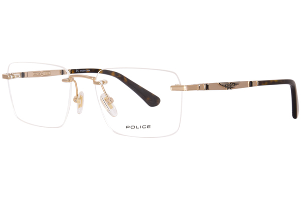  Police Origins-Nineties-8 VPLF84 Eyeglasses Men's Rimless Square Shape 