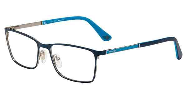 Police Record-5 VPLA46 Eyeglasses Full Rim Rectangle Shape