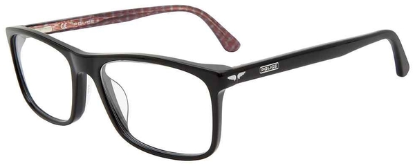  Police VPLD03 Eyeglasses Men's Full Rim Square Shape 