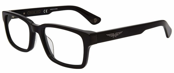  Police VPLE36 Eyeglasses Men's Full Rim Rectangle Shape 