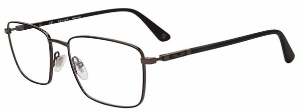  Police VPLE97 Eyeglasses Men's Full Rim Rectangle Shape 