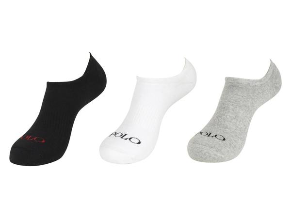  Polo Ralph Lauren Men's 3-Pairs Non-Slip Heel Low-Cut Socks 