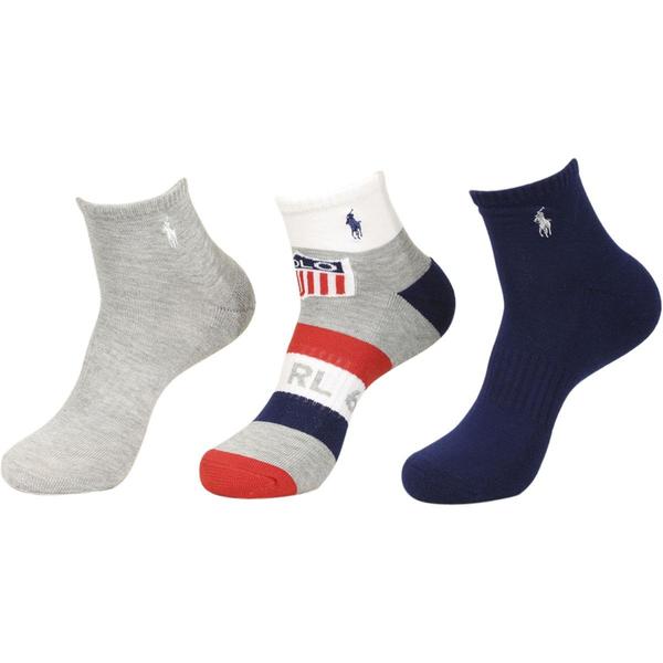  Polo Ralph Lauren Men's 3-Pairs Shield Ankle Socks 