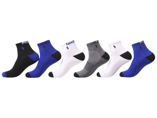  Polo Ralph Lauren Men's Athletic Socks Quarter Crew 6-Pairs 