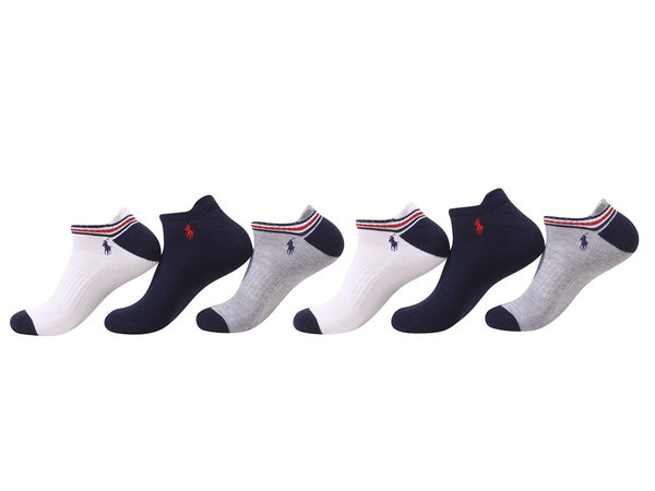  Polo Ralph Lauren Men's Classic Sport Socks Ankle Tab 6-Pairs 