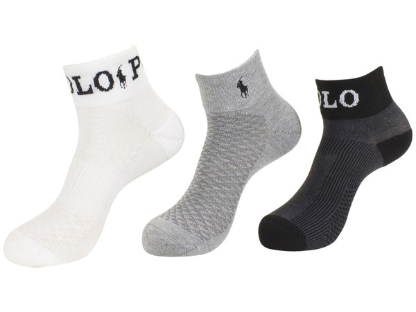  Polo Ralph Lauren Socks Women's 3-Pairs Ankle 