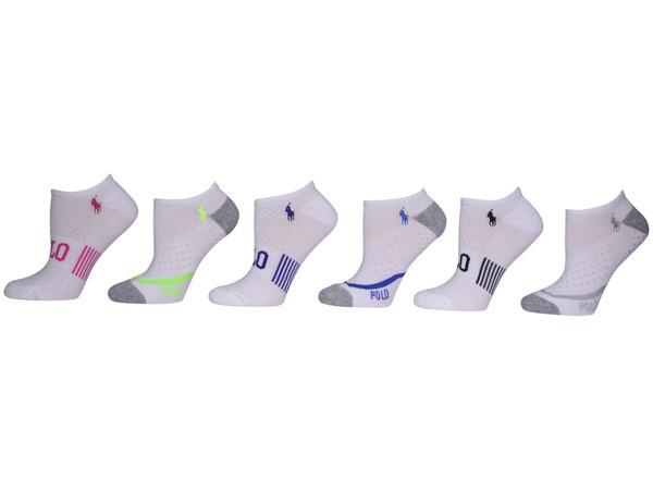  Polo Ralph Lauren Socks Women's 6-Pairs Logo Arch Low Cut 