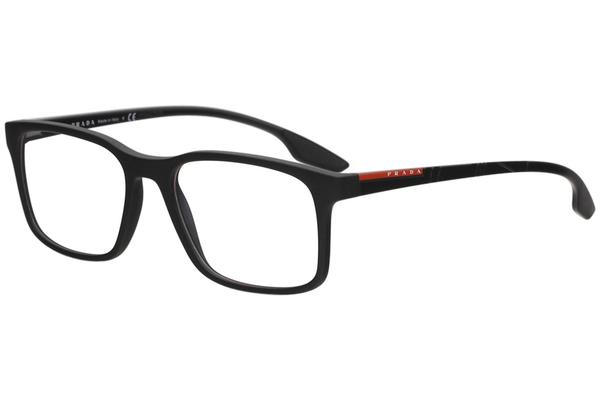  Prada Linea Rossa Lifestyle PS 01LV Eyeglasses Men's Full Rim Pillow Shape 