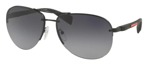  Prada Linea Rossa PS 56MS Sunglasses Men's Pilot Shape 