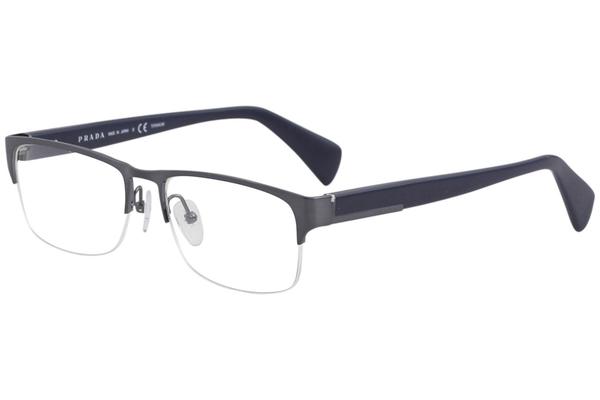  Prada Men's Eyeglasses VPR52R VPR/52R Half Rim Optical Frame 