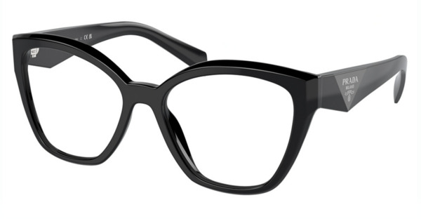 Prada PR 20ZV 16K1O1 Eyeglasses Women's Black Full Rim Cat Eye 54-17 ...