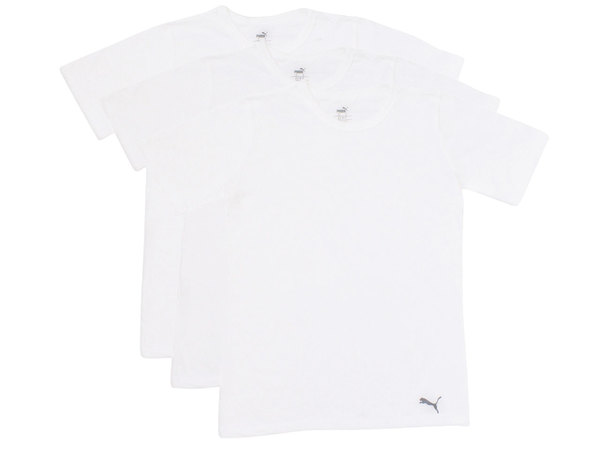  Puma Boy's T-Shirts 3-Piece Cotton Classic Fit Crew Neck 