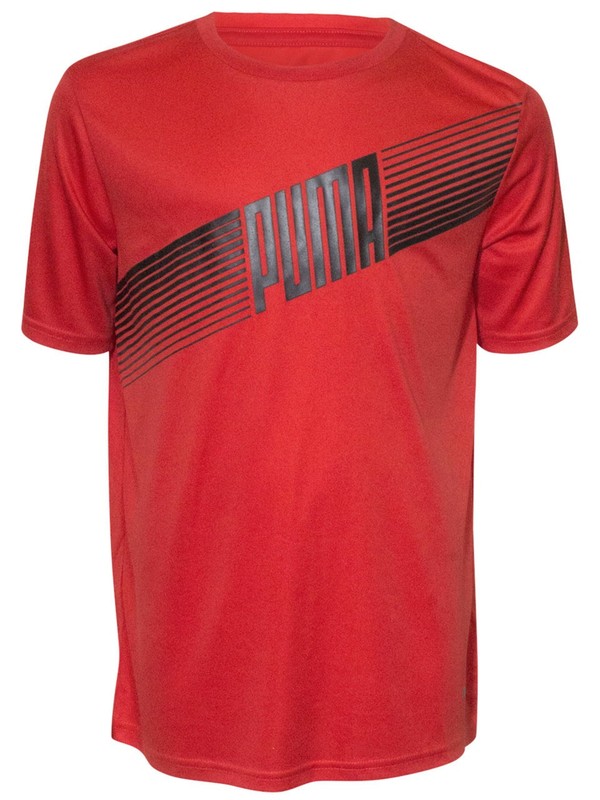 Puma Diagonal Logo Graphic T-Shirt Big Boy's