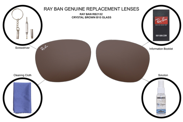  Ray Ban 2132 Glass Sunglasses Genuine Replacement RayBan Lenses 