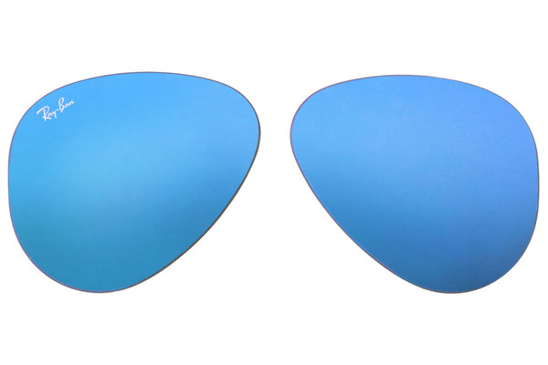 Ray Ban RB3025 & RB3026 Sunglasses Replacement Lens Blue Mirror Glass Sz-55  