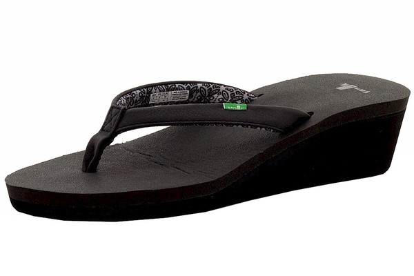  Sanuk Women's Yoga Zen Wedge Flip Flops Sandals Shoes 