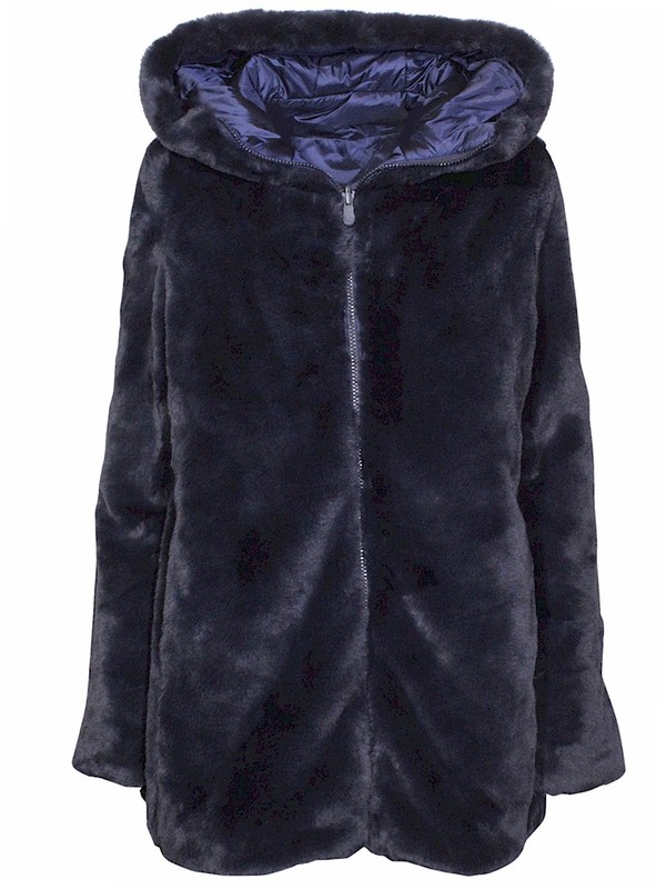 Save The Duck Fury Faux-Fur Coat Women's Hooded Reversible