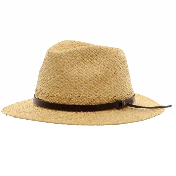  Scala Men's Raffia With Trim Safari Hat 