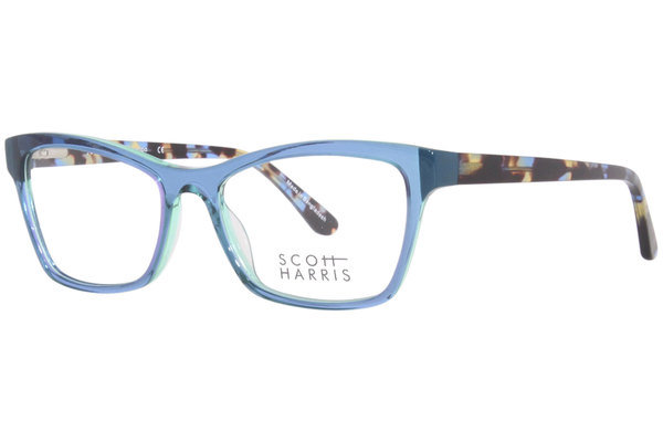  Scott Harris SH-654 Eyeglasses Women's Full Rim Rectangle Shape 