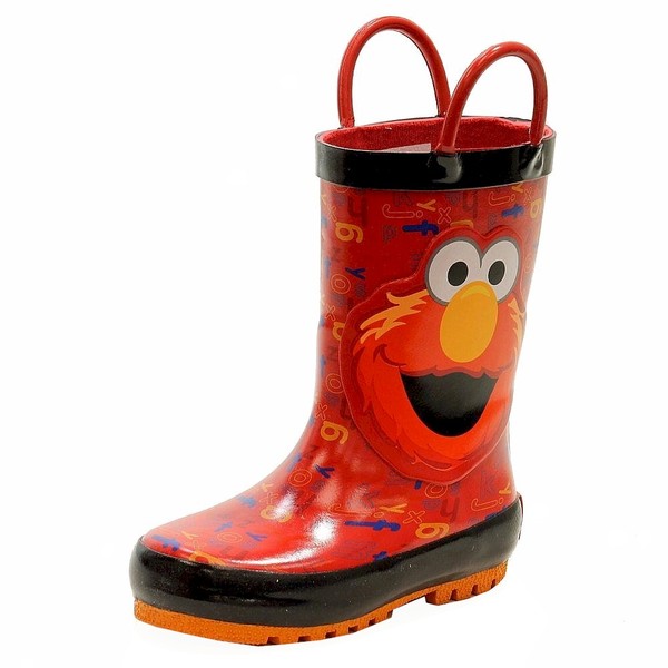  Sesame Street Toddler Elmo SES501 Fashion Rain Boot Shoes 