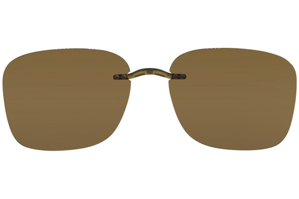  Silhouette 5065 Brown Polarized Clip-On Sunglasses 