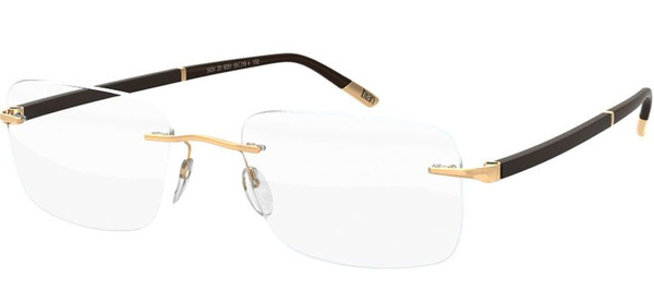  Silhouette SPX+ Hinge C-2 Eyeglasses 23-Carat Gold-Plated Metal 