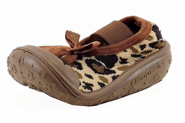  Skidders Infant Toddler Girl's Leopard Mary Janes SkidProof Shoes 